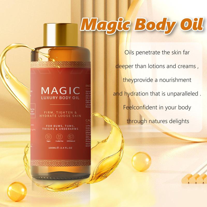 Body Oil, Moisturizing Body Oil, Hydrating Body Care Oil, Body Care Product for Women & Men, Plumps, Tightens, Smoothes Skin, Suitable for Full Body Use