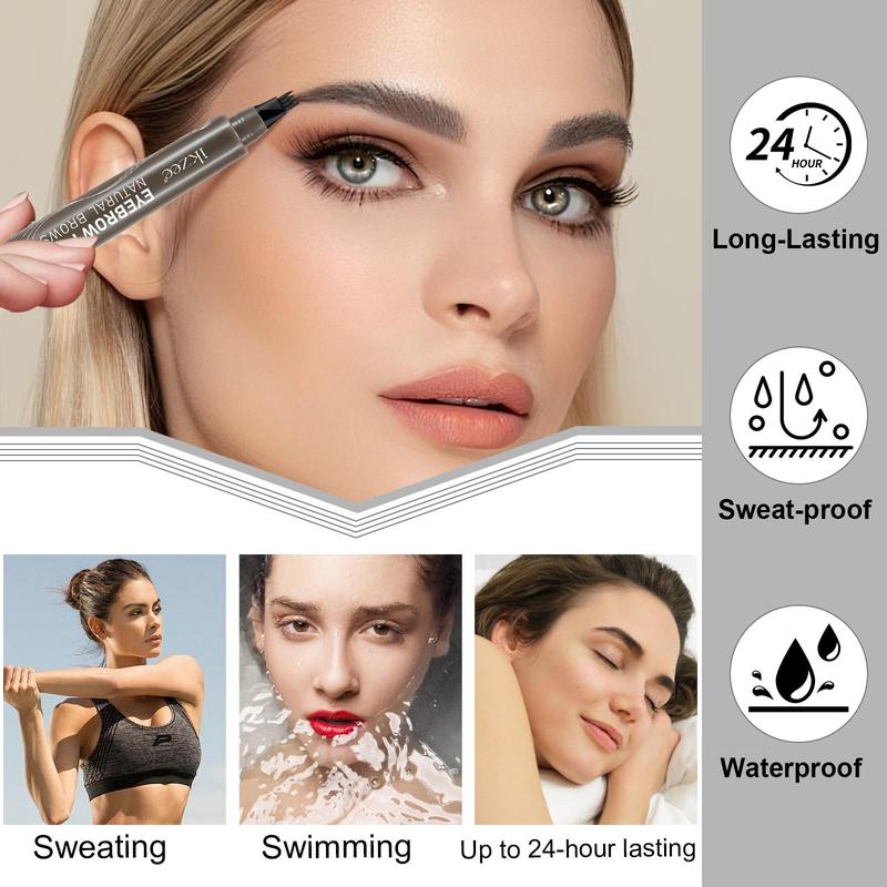 Eyebrow Dye Kit, 3 Counts set Eyebrow Dye Cream & Eyebrow Brush & Eyeliner Brush, Waterproof Long Lasting Eyebrow Makeup Tool for Women