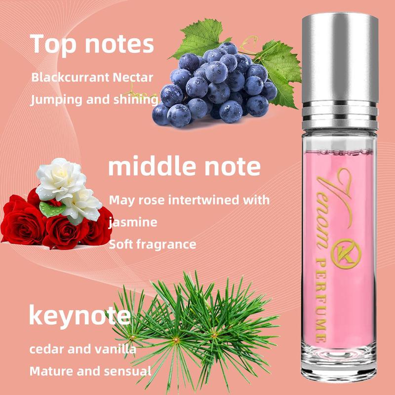 Women's Perfume Oil Set, 4 Counts set Natural Fresh Fragrance, Exquisite Perfume Eau De Toilette, Roller Ball Perfume for Dating and Daily Use, Christmas, Christmas Gift