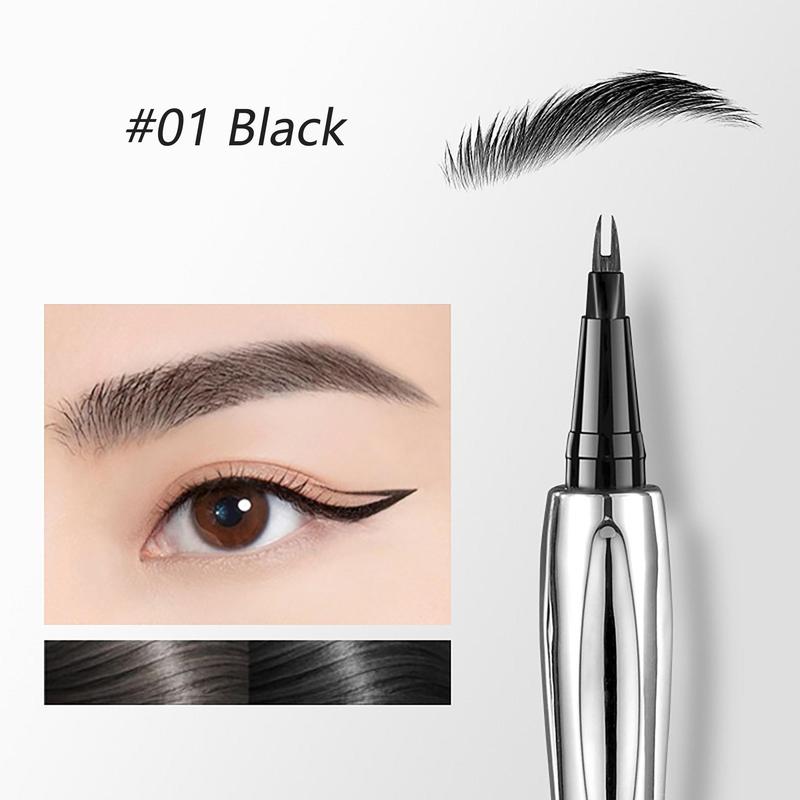 Two Hairpin Tip Long Lasting Eyebrow Pencil, 2 Counts Waterproof Eyebrow Pencil, Brow Styling Brush, High Pigmented Brow Shading & Filling Pencil, Makeup Tool