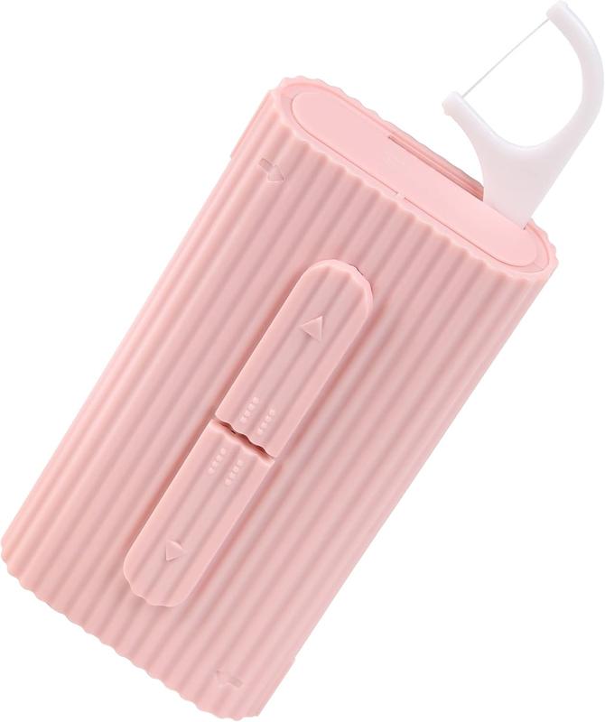 Pink  Floss Portable Case, Storage 10 Picks  Floss in Box.  Tool for Cleaning  and  Care. Portable Travel Floss is  for Dinners, Dating, Travel, Hotels.(Pink)