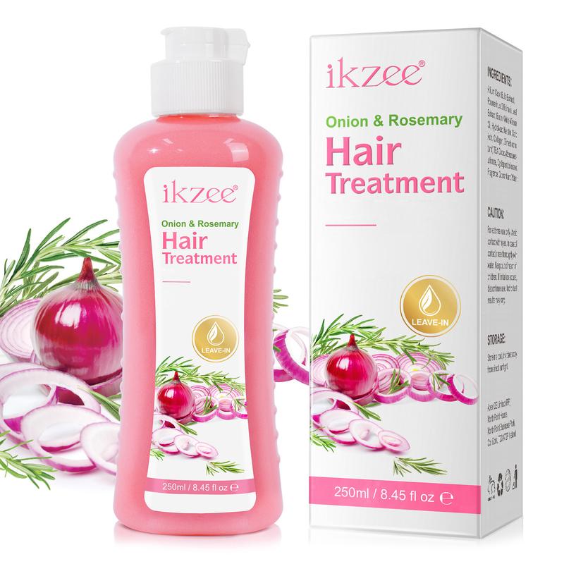 Ikzee Onion Biotin and Rosemary Shampoo & Treatment Set for Stronger, Thicker, and Longer Hair - Soft and Shine, Hair Loss and Thinning Hair (250 ml   8.45 fl oz)