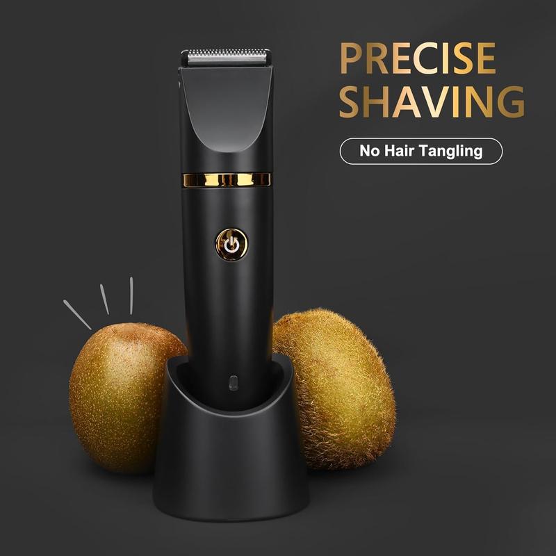 Body Hair Trimmer for Men, Manscape Ball Pubic Hair Trimmer, 3 in 1 Men Grooming Kit for Groin, Waterproof Body Electric Shaver Razor, Replaceable Ceramic Blade, Gifts for Men, Black