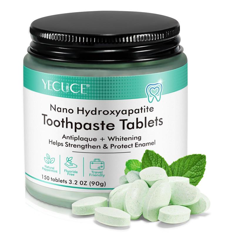 Nano Hydroxyapatite Toothpaste Tablets, 1 2 Boxes Natural Mint Flavor Toothpaste Pills, Dental Care Product for Home & Travel, Christmas Gift