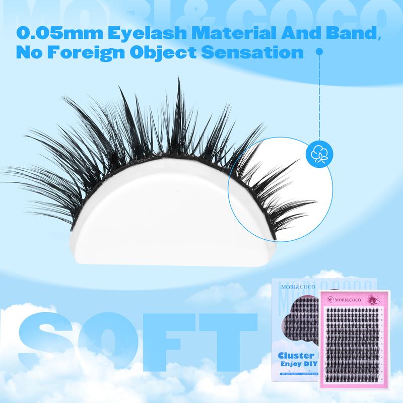 Mori&Coco  Manga DIY Lashes Extension Kit and Lash Clusters 8-18mm Beginner Friendly Lash