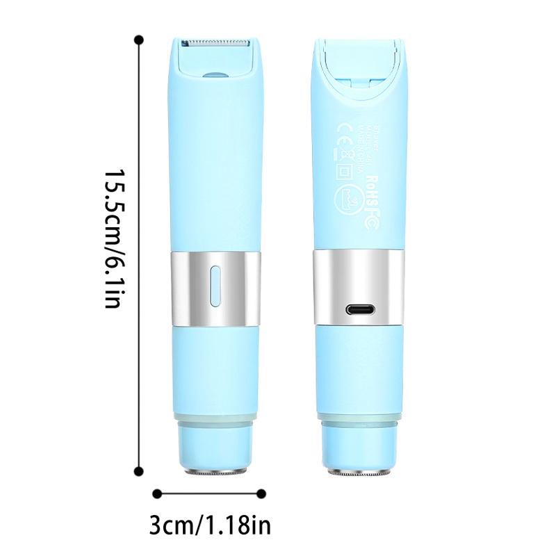 2-in-1 waterproof personal care product, ceramic blade compact and convenient for personal care, bikini waterproof hair comfortable groin  trimmer electric groin