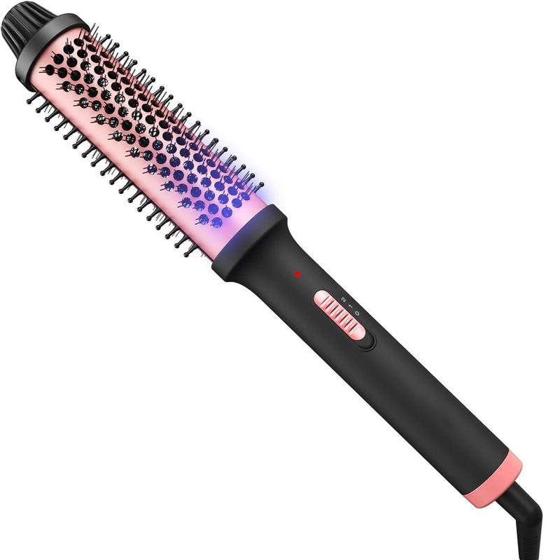 2 in 1 Heated Hair Styling Brush, Professional Hair Straightening & Curling Brush, Straightening Brush, Curling Hair Iron, Hair Straightener, Negative Ionic Thermal Brush for Straightening & Curling,  Hair Straightener Brush