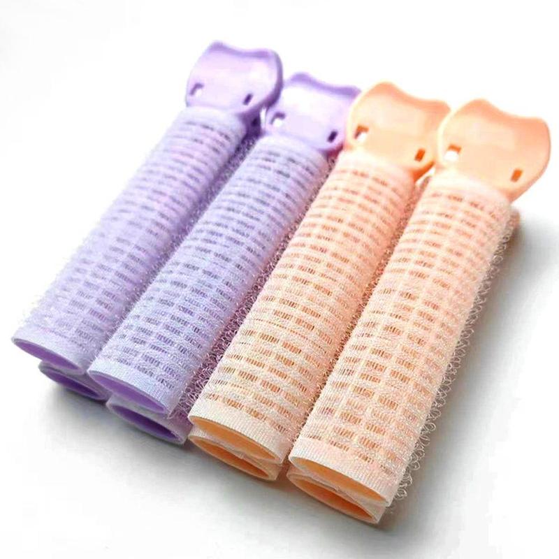 4pcs Self-adhesive Hair Curling Roller, Heatless Hair Curler Set, Hair Styling Clip For Women & Girls