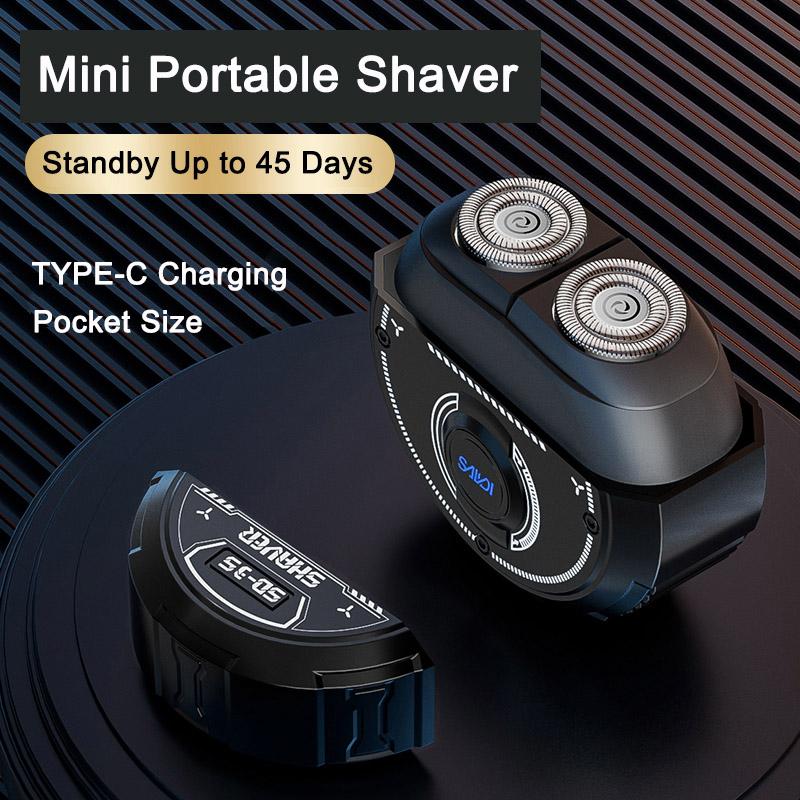 Portable Electric Razors, Pocket Rechargeable Shaver Men's Home Business Vehicle Travel Shaver, Halloween Christmas Gift, Ideal Gift Comfort