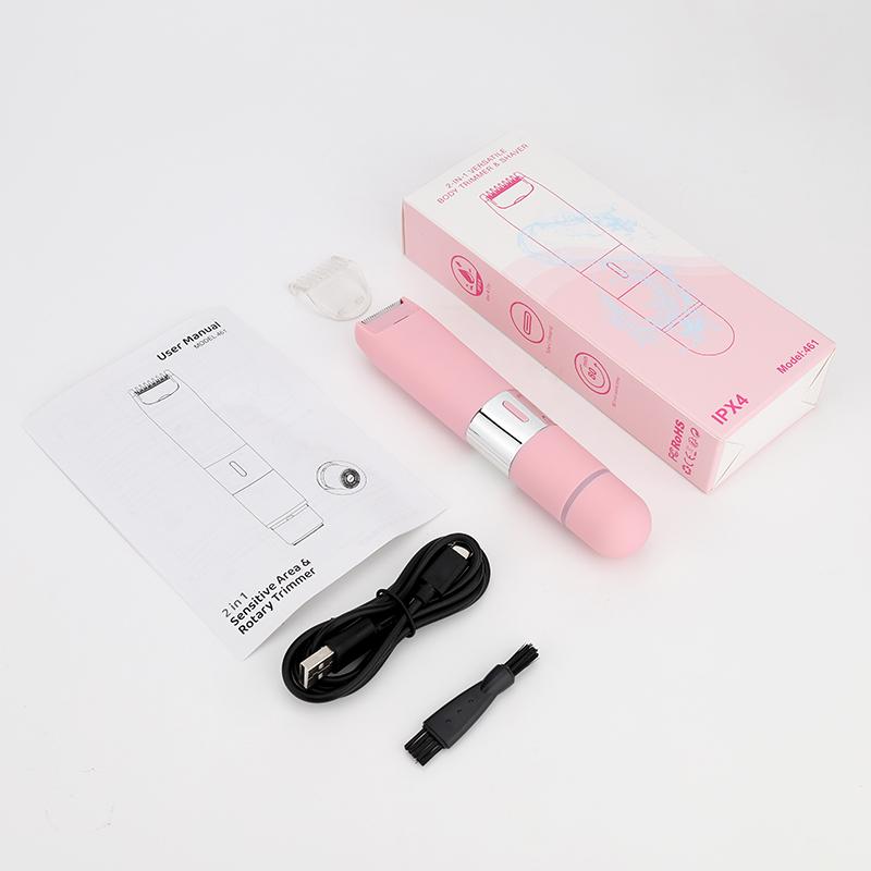 2-in-1 waterproof personal care product, ceramic blade compact and convenient for personal care, bikini waterproof hair comfortable groin  trimmer electric groin