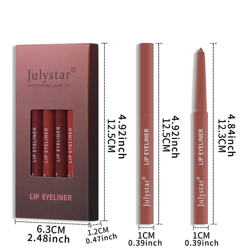 6-color Smooth Lip Liner, 6pcs set Waterproof Long-lasting Lipstick Pen, Multifunctional Lip Makeup Pencils for Daily Use