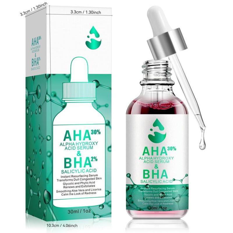 Aha 30% Alpha Hydroxy Acid Serum & Bha 2% Salicylic Acid Serum, Brightening & Firming Facial Essence, Beauty & Personal Care Product for Women & Girls