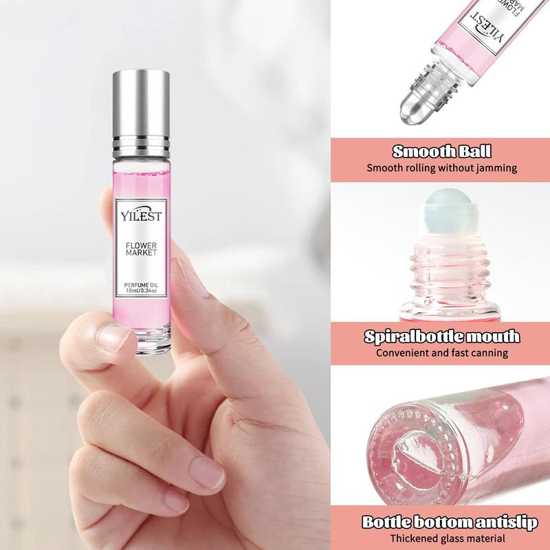 Women's Perfume Oil Set, 4 Counts set Natural Fresh Fragrance, Exquisite Perfume Eau De Toilette, Roller Ball Perfume for Dating and Daily Use, Christmas, Christmas Gift