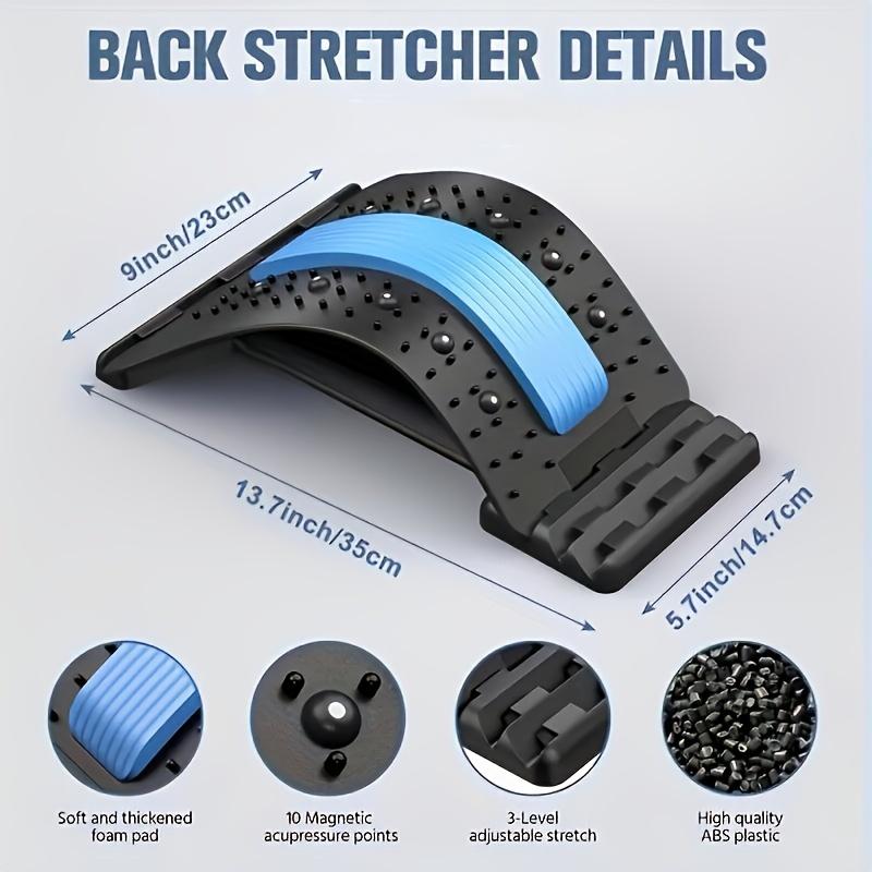 Back Stretcher For Lower Back Pain Relief, 3 Level Adjustable Lumbar Back Cracker Board, Back Massager To Relieve Pain From Disc Herniation, Back Decompression, Spine Decompression