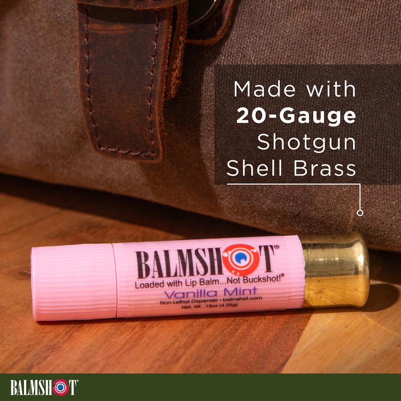 BALMSHOT Vanilla Mint Lip Balm SPF 15 {4-Pack} - 100% Moisturizing Lip Balm