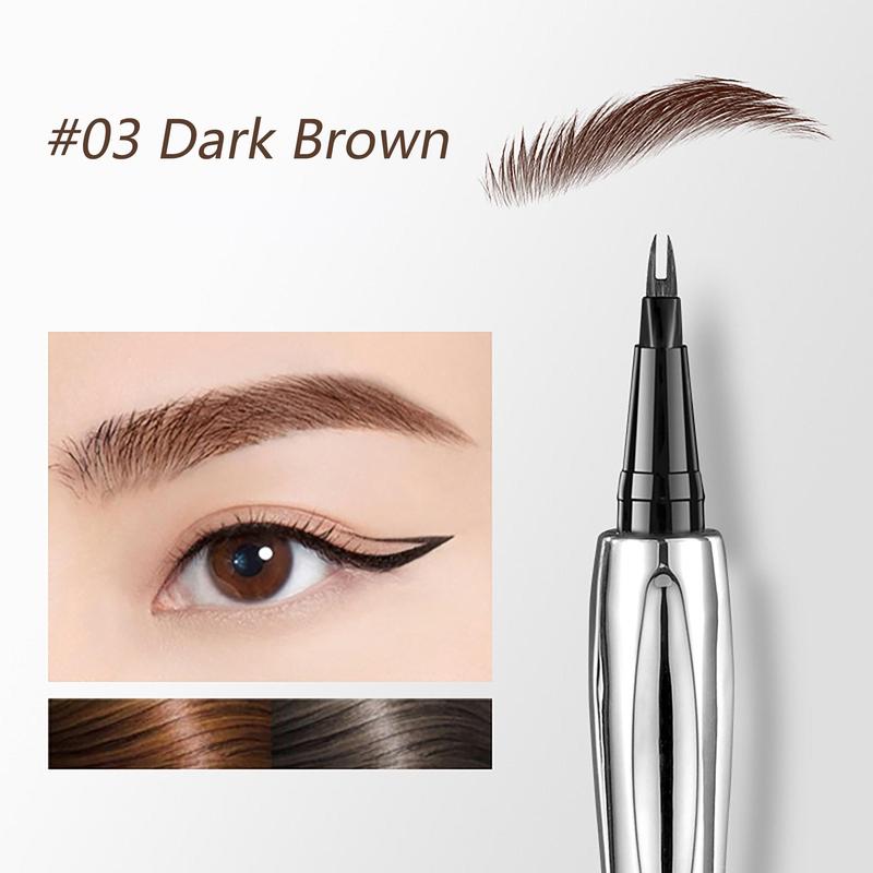 Two Hairpin Tip Long Lasting Eyebrow Pencil, 2 Counts Waterproof Eyebrow Pencil, Brow Styling Brush, High Pigmented Brow Shading & Filling Pencil, Makeup Tool