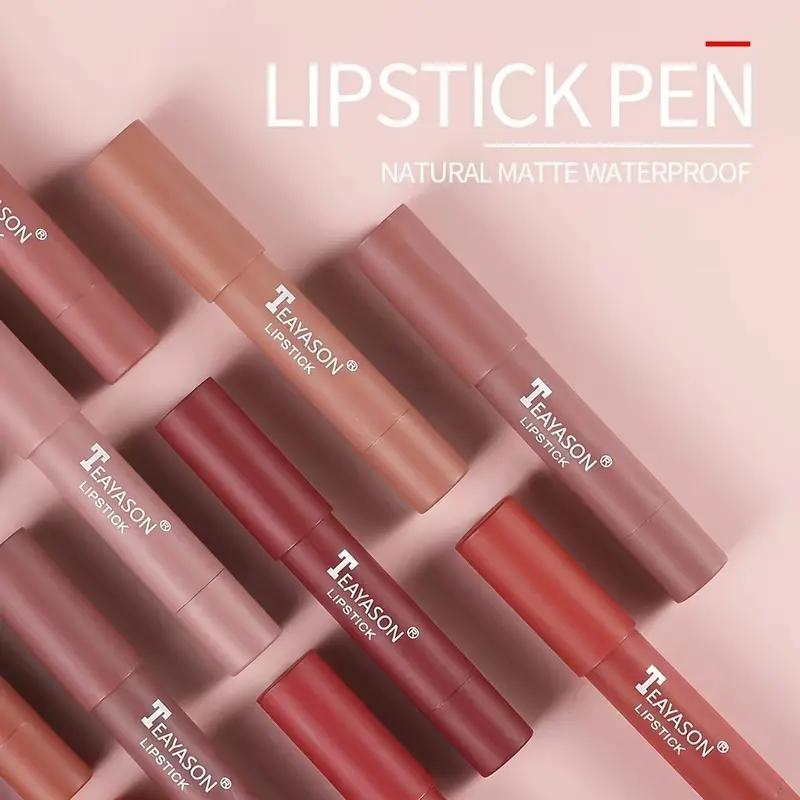 Long-lasting Matte Lipstick, 3pcs set Waterproof Easy Coloring Lip Sticks, Moisturizing Matte Lipstick, Suitable for All Occasions Lip Makeup, Hydrating Lipgloss, Girls and Women Makeup Accessories