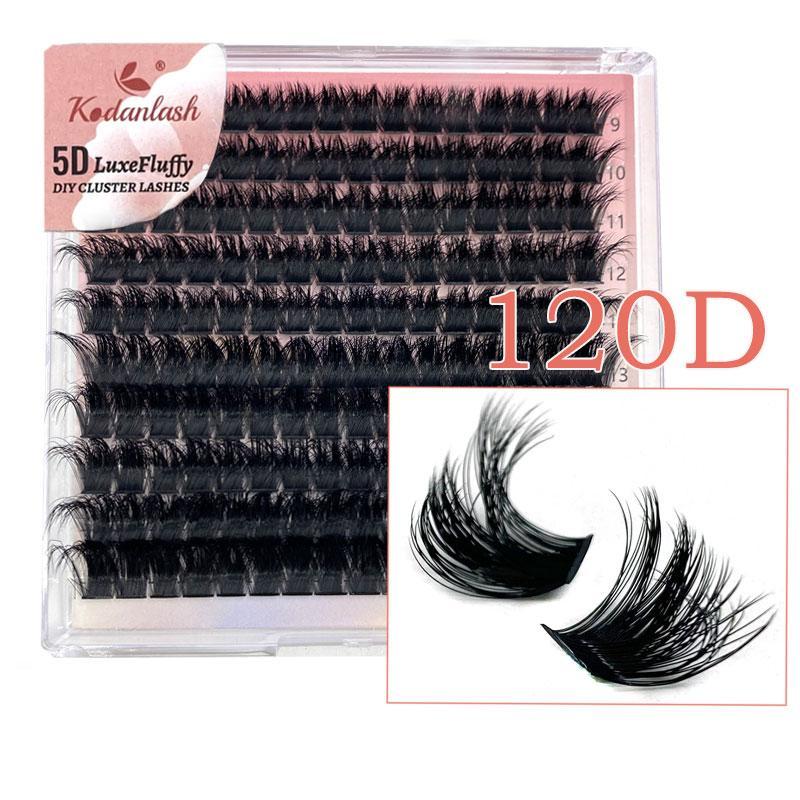 0.07 D Curling Fluffy DIY Cluster Eyelashes, 1 Box 5D 9-16mm Volume Segments Eyelashes Extensions, Fully and Dramatic Faux Handmade Easy for DIY Individual Eyelash At Home Makeup, Lash Clusters, Meatball In Makeup, Christmas Gift