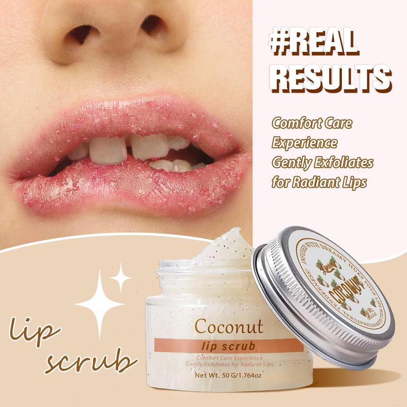 Natural Lip Scrub, Moisturizing Lip Scrub, Gentle Exfoliating Lip Scrub, Hydrating Lip Care Product for Women & Girls