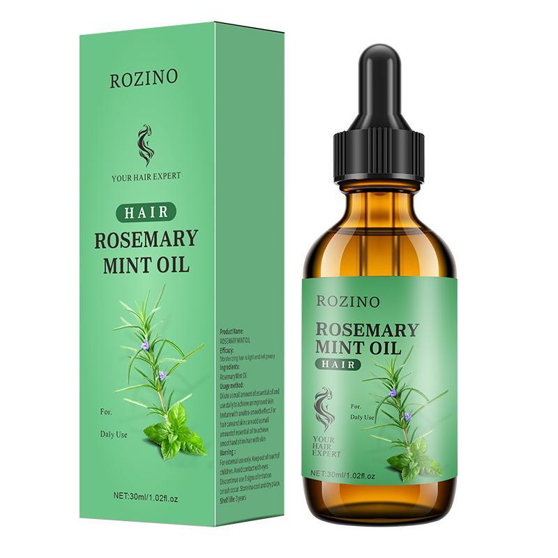 Rosemary Mint Hair Care Oil, Plant Extract Moisturizing Hair Essential Oil, Hair Care Essence Solution Hair Strengthening Serums, Haircare Product Beauty Gift