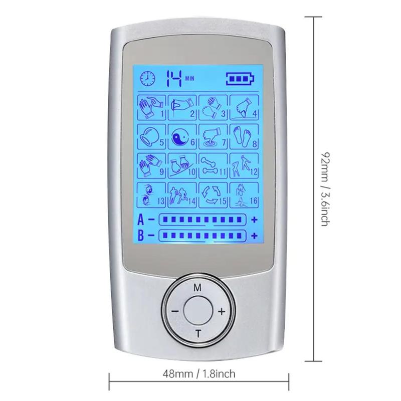 Portable Electric Pulse Muscle Massager, 16 Mode Electronic Impulse Muscle Massage Machine, Vibration Beauty Instrument