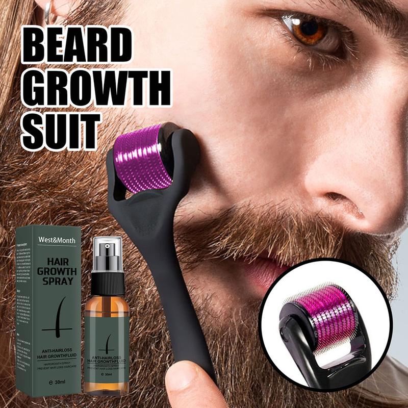 Beard Growth Spray Kit Nourishing Moisturizing Spray Beard Care Beard Growth Thickening Lotion