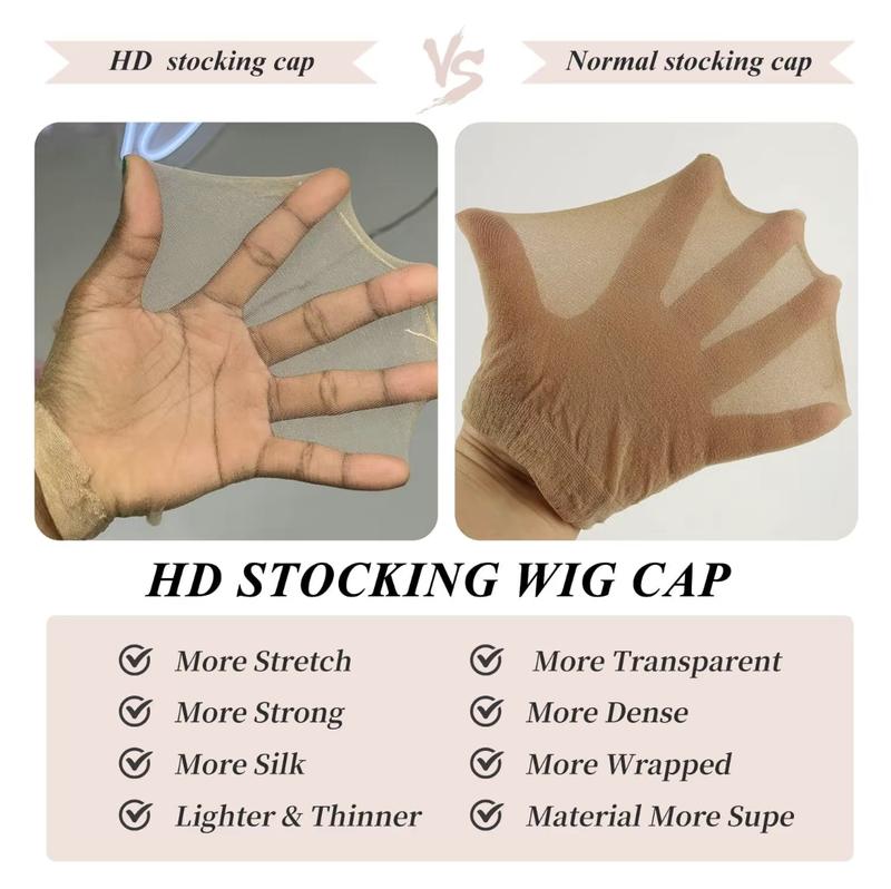 Brown Color Stocking Caps For Wigs Individual Wig Caps Transparent Wig Cap Invisible Hairnets Top Selling