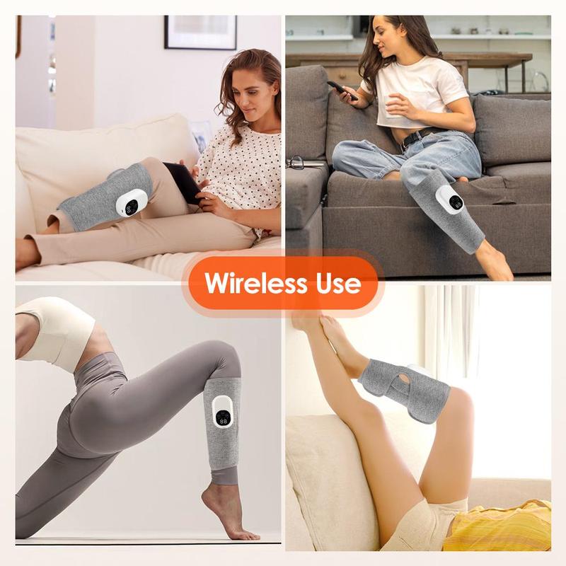 Smart Leg Massager, 4-speed Massage & 3-speed Hot Compress Leg Massager, Electric Leg Massager, USB Rechargeable Leg Massage Tool