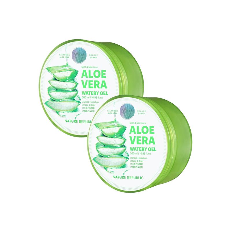 NATURE REPUBLIC Soothing And Moisture Aloe Vera 92% Soothing Gel, 300ml*2