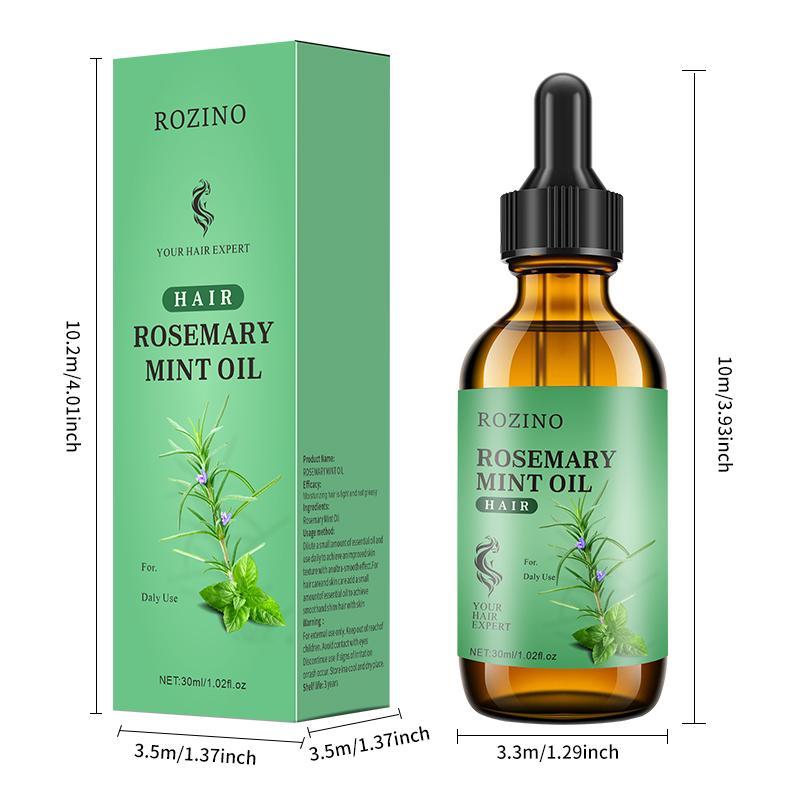 Rosemary Mint Hair Care Oil, Plant Extract Moisturizing Hair Essential Oil, Hair Care Essence Solution Hair Strengthening Serums, Haircare Product Beauty Gift