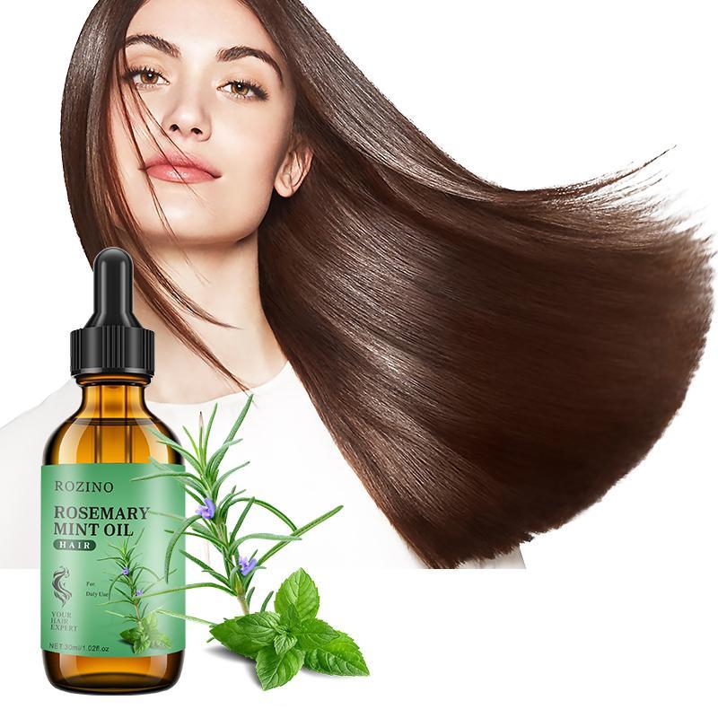 Rosemary Mint Hair Care Oil, Plant Extract Moisturizing Hair Essential Oil, Hair Care Essence Solution Hair Strengthening Serums, Haircare Product Beauty Gift