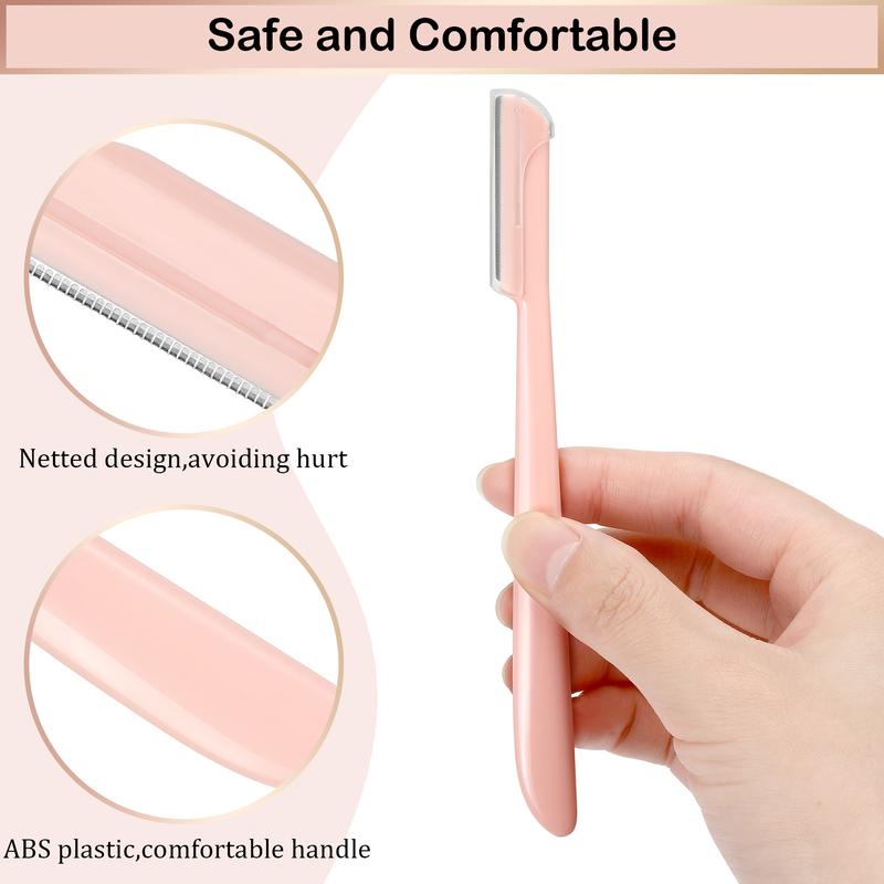 12 Counts Gentle Eyebrow Razors with Precision Cover - Multipurpose Dermaplaning Tool, Face Razor for Women, Safe and Easy Eyebrow Shaper, Newbie-Friendly Makeup Grooming Set