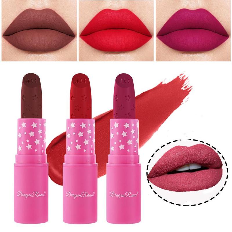 Matte Lipstick (1 Box), Waterproof Matte Lip Balm, Long Lasting Easy Coloring Lip Sticks, Suitable for All Occasions Lip Makeup, Girls and Women Makeup Accessories