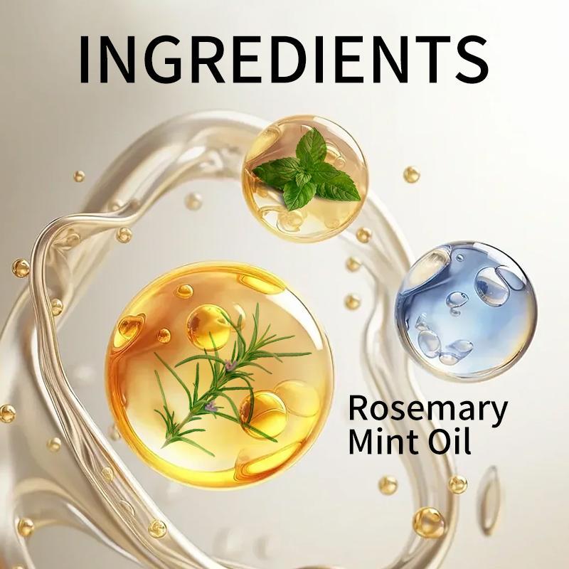 Rosemary Mint Hair Care Oil, Plant Extract Moisturizing Hair Essential Oil, Hair Care Essence Solution Hair Strengthening Serums, Haircare Product Beauty Gift