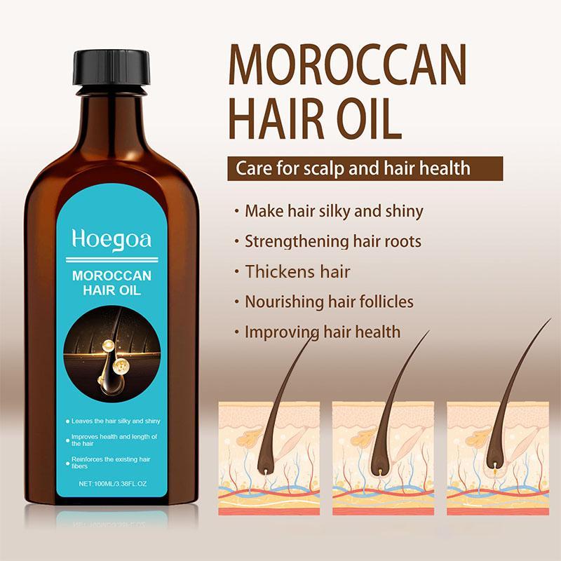 Moroccan Hair Oil, 2 Counts set Hair Care Oil for Dry & Frizzy Hair, Non-greasy Hair Care & Styling Product for Women & Men