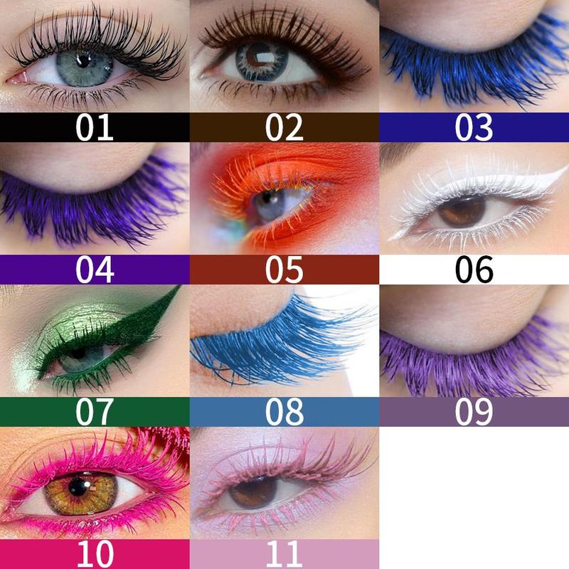 Colorful Mascara, 1 Count Long Lasting Waterproof Thick Curling Eyelash Extensions Mascara, Eye Makeup Product for Women & Girls