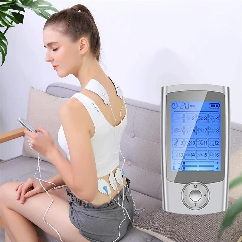 Portable Electric Pulse Muscle Massager, 16 Mode Electronic Impulse Muscle Massage Machine, Vibration Beauty Instrument