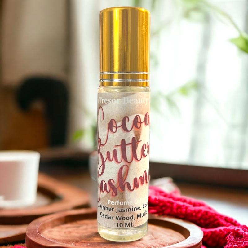 Cocoa butter cashmere body oil roll-on, natural, cruelty free, vegan friendly Women Woody Unisex Scent, Scented, Floral, Vanilla, Jasmine, sandalwood sandalwood perfume