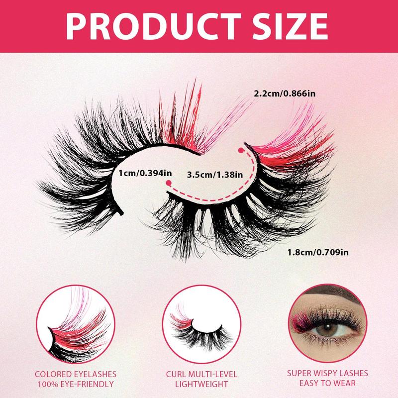 Wispy Cat Eye Look Faux Cluster Lashes, 5 Pairs Natural Curling Eye Makeup Strip Lashes, Volumized False Eyelashes for Women & Girls Eye Makeup Enhancement