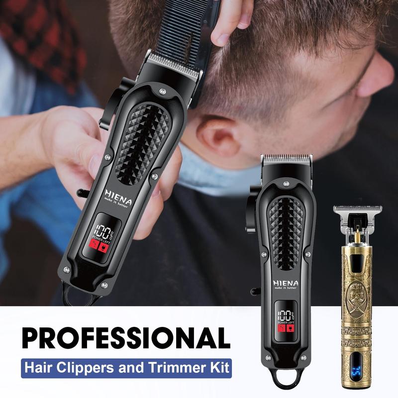 Rechargeable Hair Clipper with Limited Comb & Charging Cable, 1 Box Professional Cordless Haircutting & Trimming Kit for Heads, Longer Beards, Body Grooming