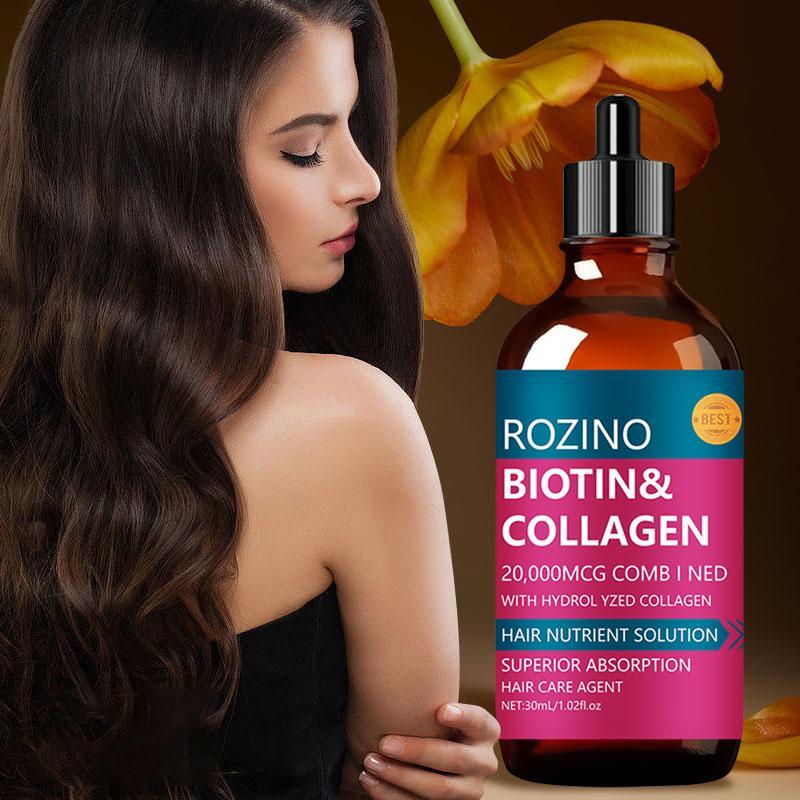 30ml Biotin & Collagen Hair Essence Oil,  Moisturizing Hair Essential Oil for Smoothing Fizz & Damage Hair, Comfort Haircare Beauty Gifts, Summer Gift