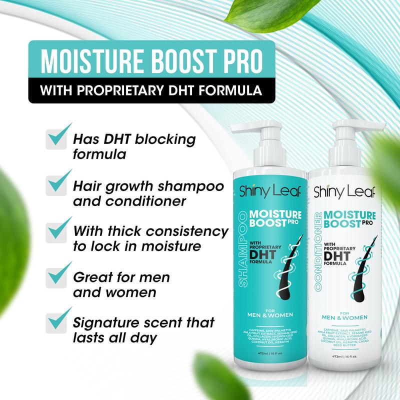 Moisture Boost Pro Shampoo and Conditioner with Proprietary DHT Formula Hydrating Moisturizing Haircare Hyaluronic any Hyaluronic Acid Comfort