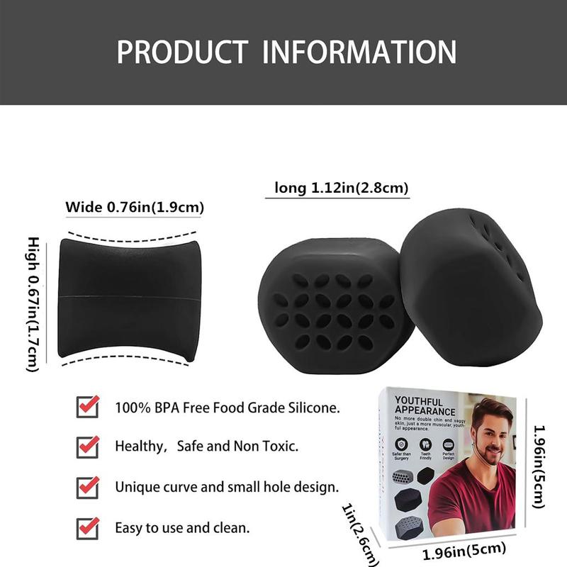 Silicone Jawline Shaper, 1 Box Non-electric Muscle Enhancer, Jawline Shaping Tool for Men & Women