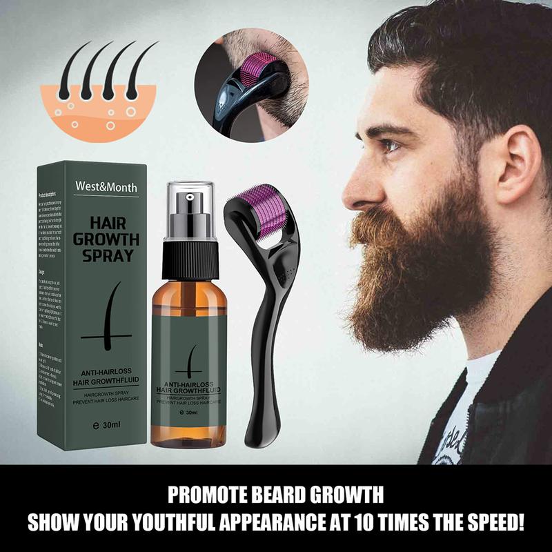 Beard Growth Spray Kit Nourishing Moisturizing Spray Beard Care Beard Growth Thickening Lotion