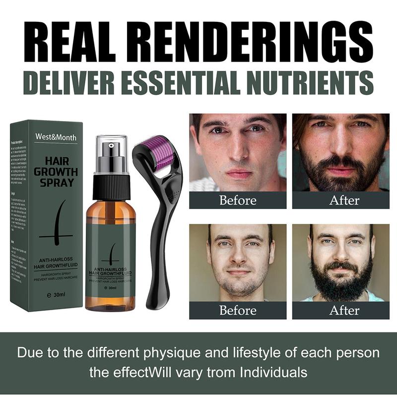 Beard Growth Spray Kit Nourishing Moisturizing Spray Beard Care Beard Growth Thickening Lotion