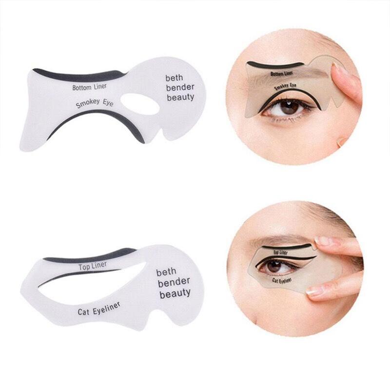 2pcs Clear Eyeliner Stencil, Reusable Eye Makeup Aid Tool, Professional Makeup Tools for Women