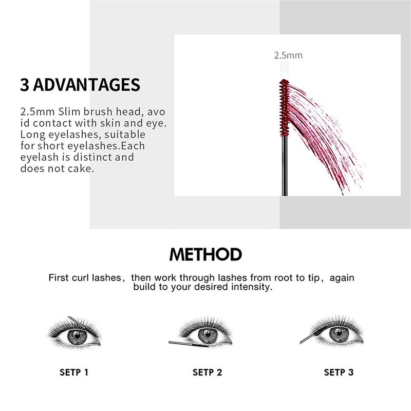 Colorful Mascara, 1 Count Long Lasting Waterproof Thick Curling Eyelash Extensions Mascara, Eye Makeup Product for Women & Girls