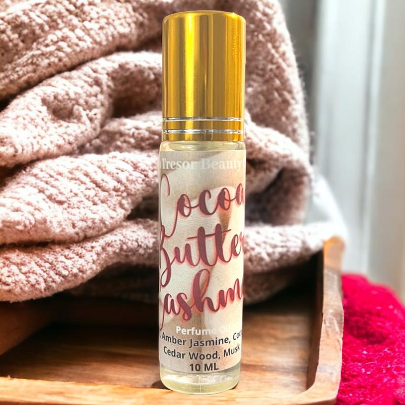 Cocoa butter cashmere body oil roll-on, natural, cruelty free, vegan friendly Women Woody Unisex Scent, Scented, Floral, Vanilla, Jasmine, sandalwood sandalwood perfume