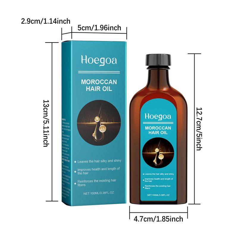 Moroccan Hair Oil, 2 Counts set Hair Care Oil for Dry & Frizzy Hair, Non-greasy Hair Care & Styling Product for Women & Men