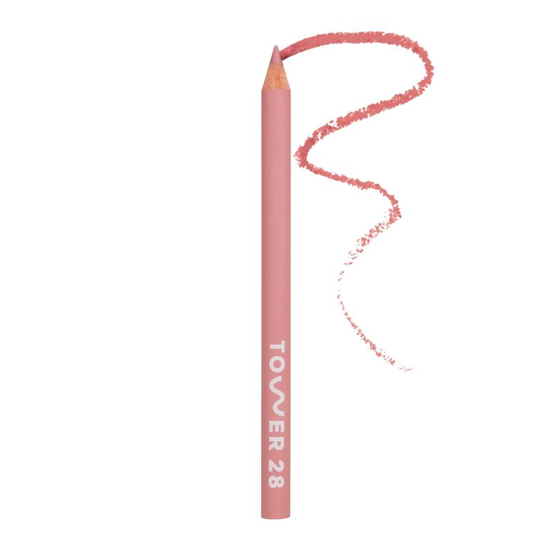 Tower 28 OneLiner Lip Liner + Eyeliner + Cheek Pencil - Creamy, Non-Drying, Matte Liner - Vegan, Clean, Cruelty-Free Lipliner Makeup